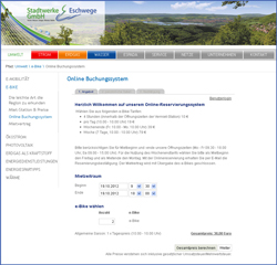 Booking system www.scooterplan.net beeing used by www.stadtwerke-eschwege.de